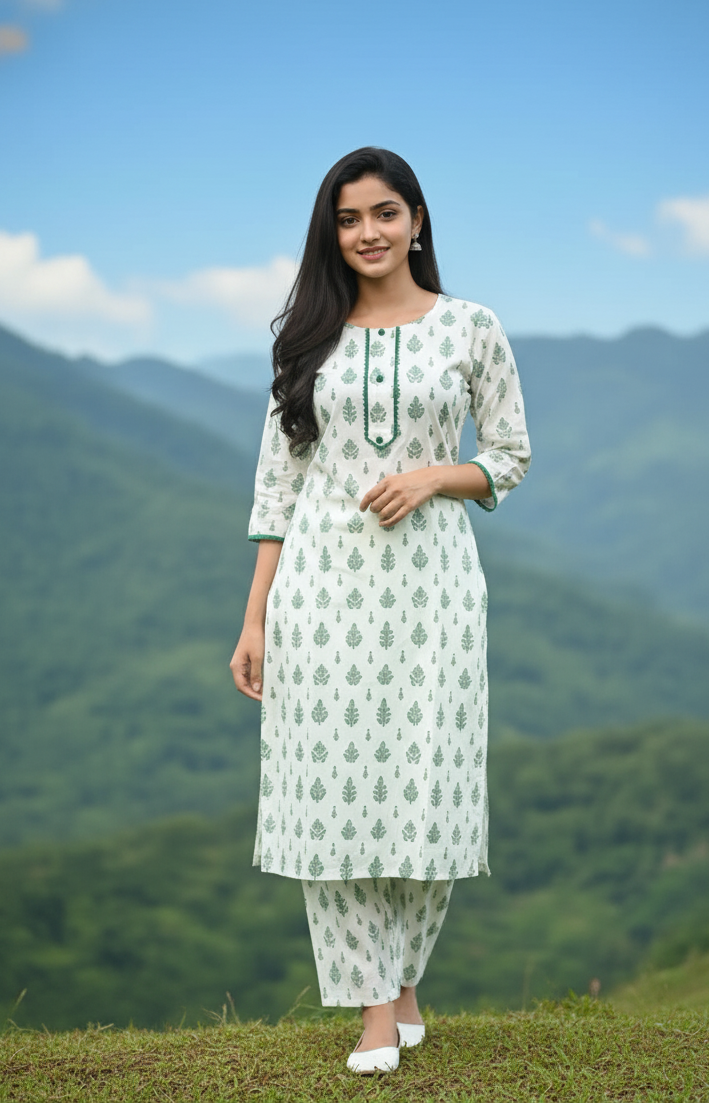 Ever Green SUMMER LINEN 2 PIECE(Plant) (92)