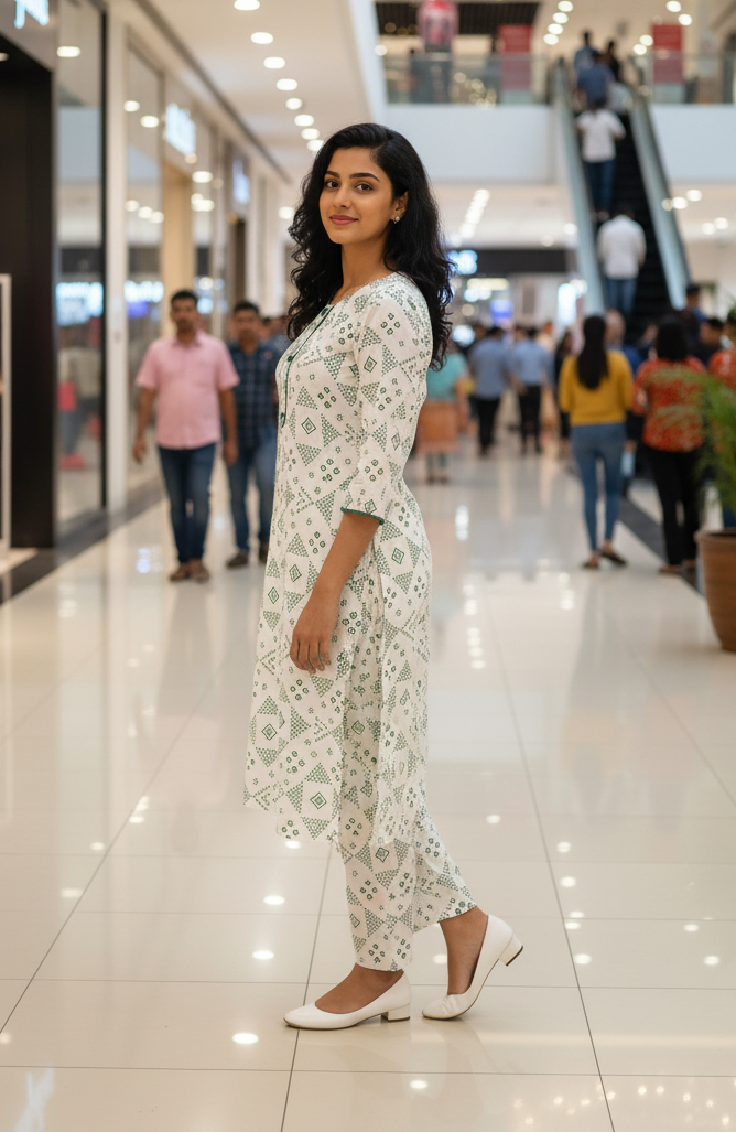 Ever Green SUMMER LINEN 2 PIECE (Box Chunri) (93)