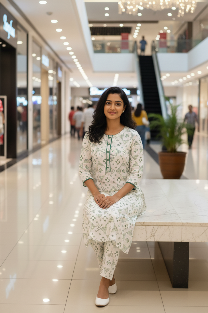 Ever Green SUMMER LINEN 2 PIECE (Box Chunri) (93)