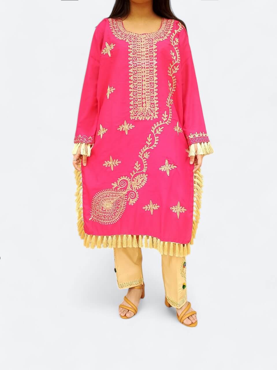 Premium Black Embroidered Shirt & Trouser Set for Women