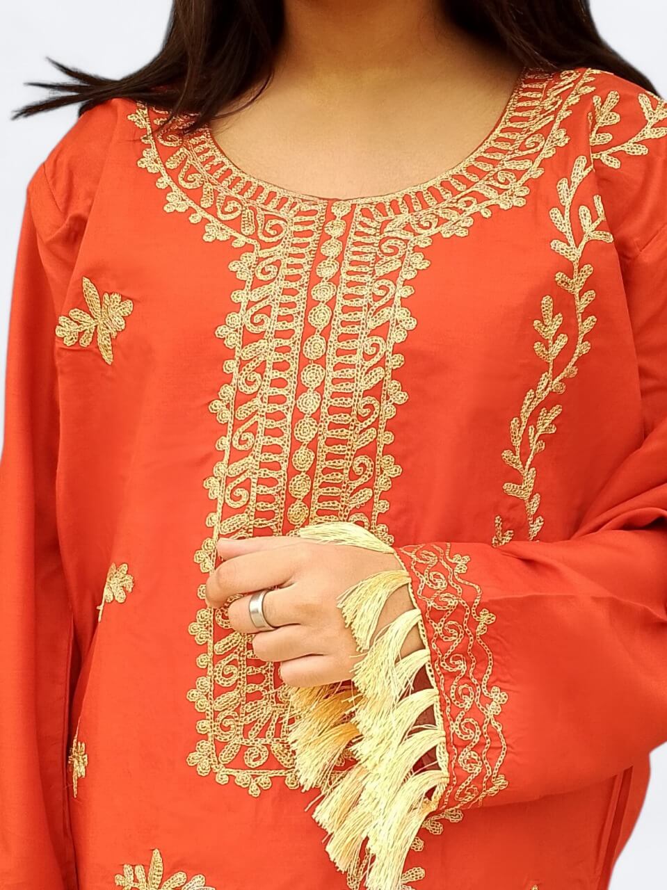 Premium Black Embroidered Shirt & Trouser Set for Women