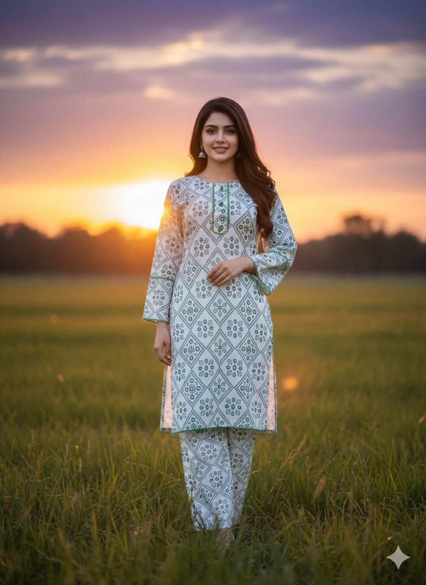 Ever Green SUMMER LINEN 2 PIECE-Chunri (66)