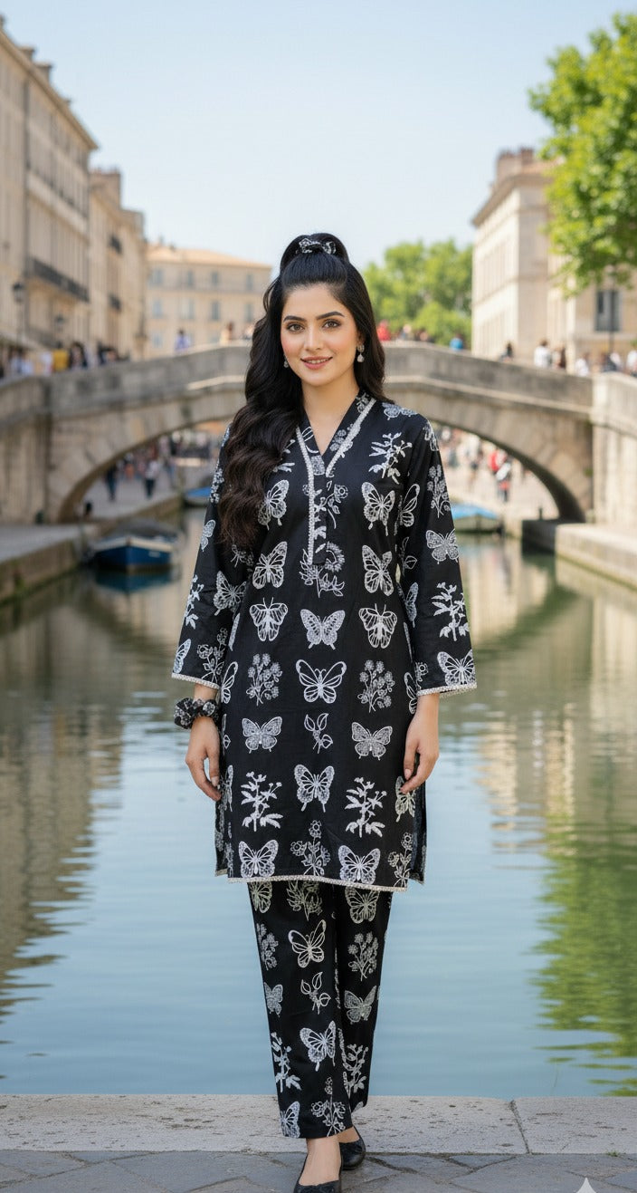 Arabic Lawn 2 Piece Eid Collection for Women – Ready to Wear Shirt & Trouser | Whatsapp 03210643366